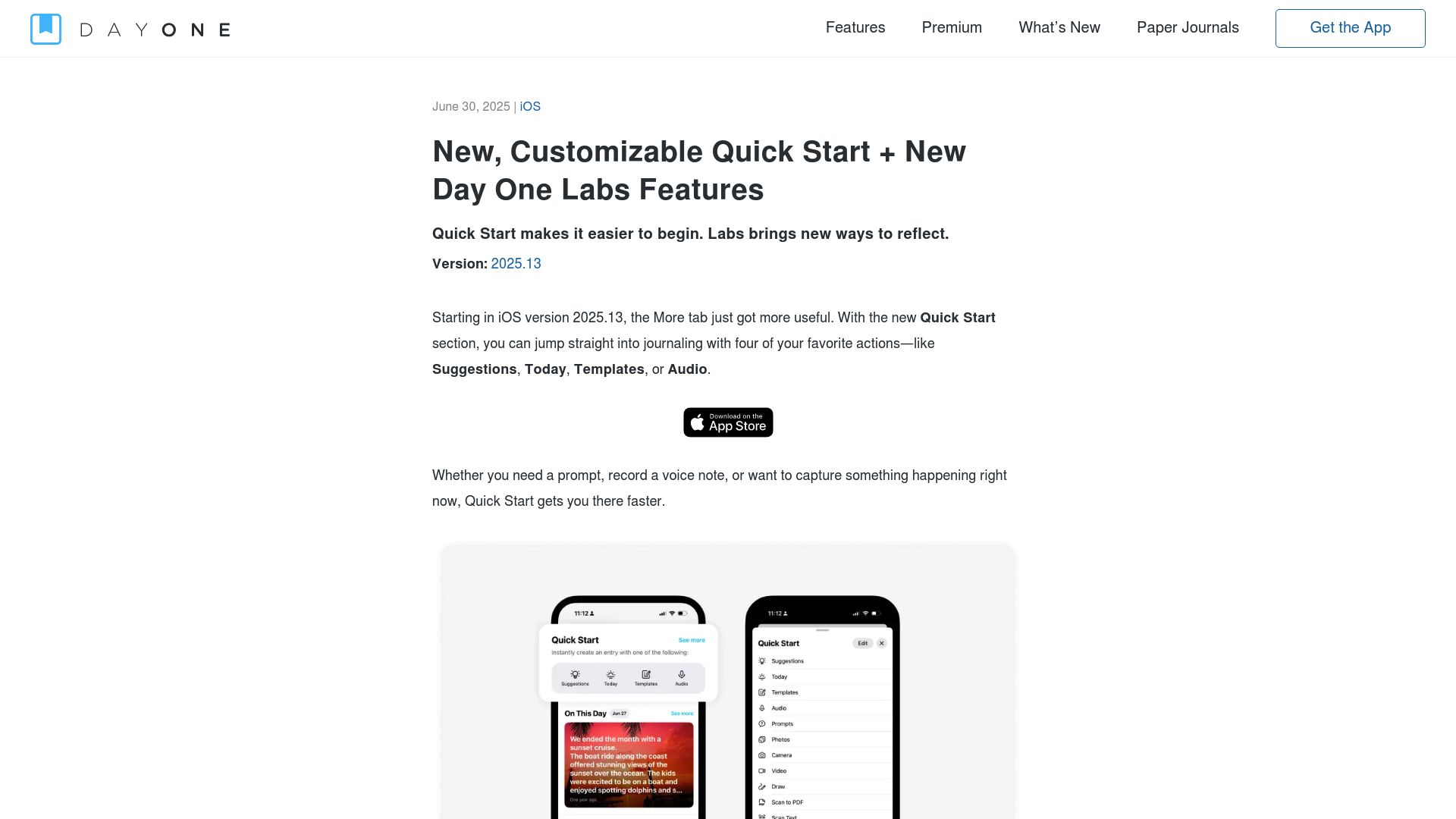 Customizable Features Examples New, Customizable Quick Start + New Day One Labs Features – Agile Writing
