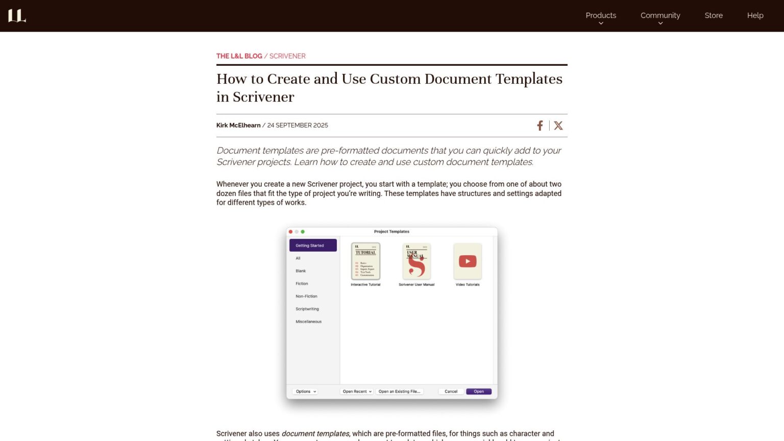 How to Create and Use Custom Document Templates in Scrivener – Agile ...