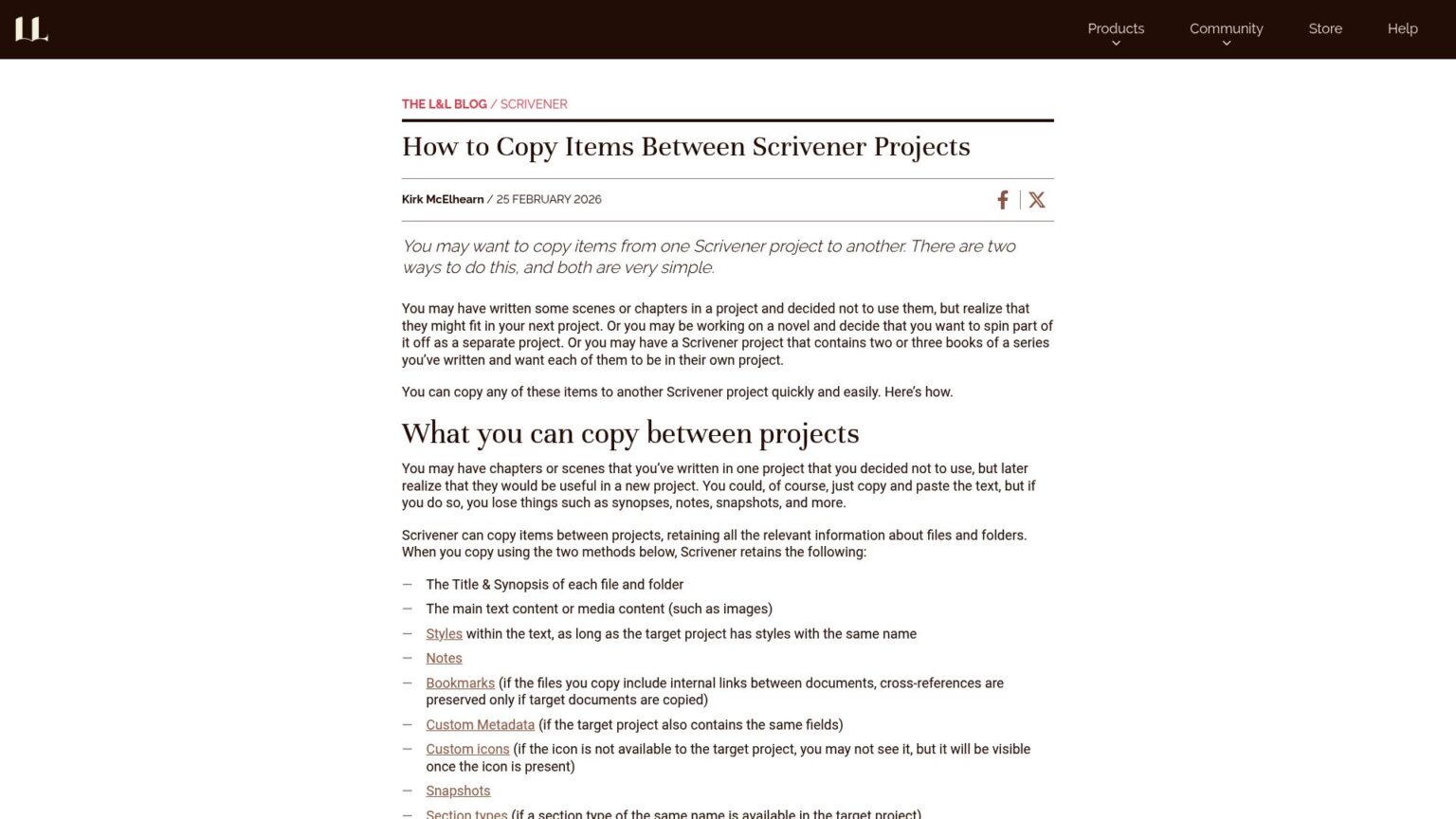How to Copy Items Between Scrivener Projects – Agile Writing