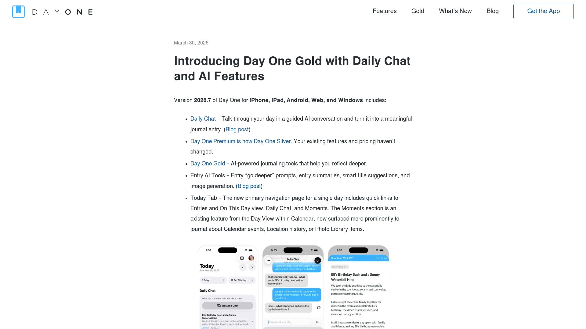 Introducing Day One Gold With Daily Chat and AI Features – Agile Writing